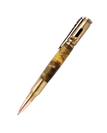 30 Caliber Bolt-Action Pen Hardware Kit, Antique Brass