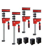 Bundle and save with this clamp package from Bessey, including (2) 24'' and (2) 40'' clamps, plus (4) KP blocks for easy, accurate frame assemblies. 