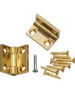 Brusso Solid Brass Small Box Stop Hinges