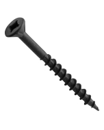 Centerline #8 x 1-3/4'' Flat Head Square X Self-Countersinking Fluted-Tip Wood Screws, Black
