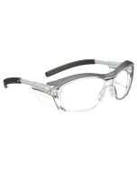 Lightweight, retro-styled safety glasses with a one-piece lens for durability, and side shields for added coverage