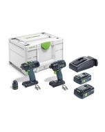 Festool TID 18V Impact Driver and T18 Drill/Driver 4.0Ah Combo Kit (577615)