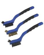 Silhouette photo of the 3-Piece Deluxe Mini Wire Brush Set.