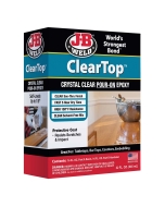 J-B Weld ClearTop Pour-On Epoxy, 32 oz. in package