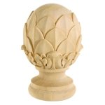 Bendix Artichoke Finials - Red Oak
