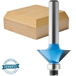 Rockler Miniature Chamfer Router Bit - 13/16" Dia x 5/16" H x 1/4" Shank