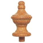 Oak Turned Finial, 3-1/4''