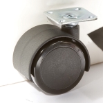 Twin Wheel Casters, Plate type, 2" Dia., 4-Pack