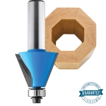 Rockler 22.5° Chamfer Router Bit - 1-1/8" Dia x 7/8" H x 1/2" Shank