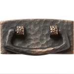 Dark Copper Stickley Drawer Pull, 3-3/4" W x 1-7/8" H