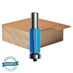 Rockler Double Bearing Shear Flush Trim Router Bit - 3/4" Dia x 1-1/2" H x 1/2" Shank