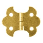 Brass-Plated Butterfly Small-Box Fastener Hinge 1 1/4"L x 5/8"W