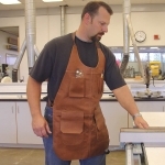Long Leather Shop Apron