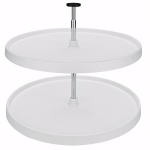 24" Full Circle Two Shelf Lazy Susan Set, White (3072-24-11-52)