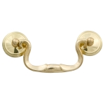 Solid Brass Bail Pull, 3-1/2'' L
