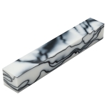 Acrylic Pen Blank - Black/Ivory