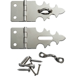 Nickel Decorative Jewelry Box Lock Hasps, Pair