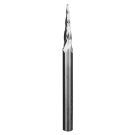 Freud #72-400 Tapered Ball-Tip Solid Carbide CNC Router Bit, 1/16'' Dia. x 1'' H x 5.4° Taper x 1/4'' Shank