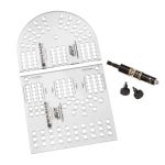 Small Cribbage Board Templates, 3-Player, Curved Track
