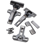 Salice 105°  Soft-Close Long Arm Hinges, Face Frame, Titanium Finish, 3/8'' Overlay