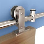 Rolling Barn Door Hardware Kit, Stainless Steel, Top Mount for Wood Doors