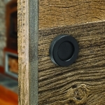 I-Semble Rolling Barn Door Knob, Black