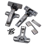 Salice 105° Soft-Close Long Arm Hinges, Face Frame, Titanium Finish, 1/2'' Overlay