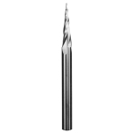 Freud #72-300 Tapered Ball-Tip Solid Carbide CNC Router Bit, 1/32'' Dia. x 1'' H x 6.2° x 1/4'' Shank