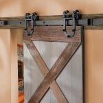 I-Semble Rolling Door Hardware Kit, Horseshoe, Black