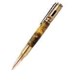 30 Caliber Bolt-Action Pen Hardware Kit, Antique Brass
