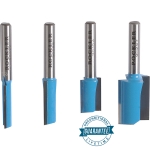 Rockler 4-Piece Straight Bit Set - 1/4" Shank