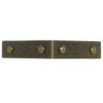 Large Campaign Hardware Corner Straps, 4-Pack, Hammered Antique Brass