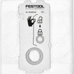 Self-Cleaning Filter Bags for Festool CT 15/CT Mini I/CT Midi I, 5-Pack (204308)