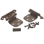 Variable Overlay Self-Closing Face-Mount Cabinet Hinges (7629), Oil-Rubbed Bronze