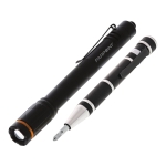 Pocket Screwdriver Set with 200-Lumen Pen Light