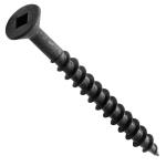 Centerline #10 x 2'' Flat Head Square Drive Wood Screws, Black, 100-Pack