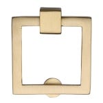 2-1/2''  Large Square Cabinet Drop Pull, Satin Brass