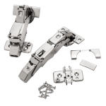 Blum Clip Top BLUMotion 125° Zero Protrusion Hinges for Thicker Doors, Nickel, Frameless, Full Overlay