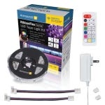 16' Smartphone-Controlled Multi-Color + White LED Tape Light Kit with Remote