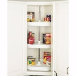 D-Shape 3 Shelf Corner Lazy Susans, Rev-a-Shelf 6273 Series-20" Diameter