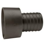 Dust Right Flared Quick Coupler, 4'' Port to 2-1/2'' Hose