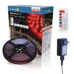 24' Outdoor/Indoor Multi-Color + White LED Tape Light Kit with Remote