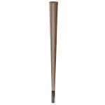 29'' Tapered Turned Leg, Walnut, 4''H Chrome Foot