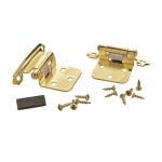 Variable Overlay Self-Closing Face-Mount Cabinet Hinges (3429), Polished Brass