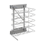 Rev-A-Shelf- Base Cabinet Pullout Wine Organizer w/ Soft-Close Sink & Base Accessories - 18 in. 