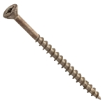 Centerline #8 x 2-1/2'' Flat Head Square X Self-Countersinking Wood Screws, Lube Finished, 100-Pack