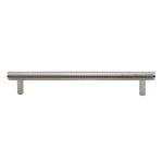 11-1/4''  Basel Knurled Cabinet Pull, Polished Nickel