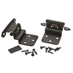 3/8'' Inset Self-Closing Face-Mount Cabinet Hinges (3428), Flat Black