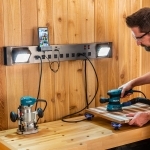 Volt King 10-Outlet Heavy-Duty Power Station with 2 USB Ports and LED Worklights