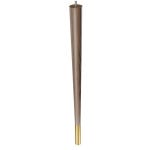 24'' Tapered Turned Leg, Walnut, 4''H Satin Brass Foot
